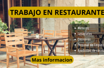 El restaurante requiere personal profesional.