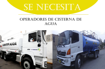 Empleo disponible para operador de cisterna de agua