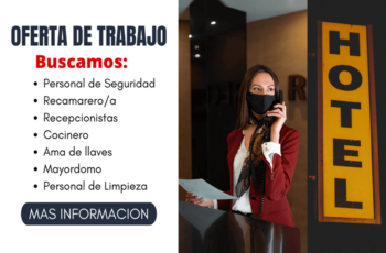 Contratamos empleados para trabajar en hoteles.