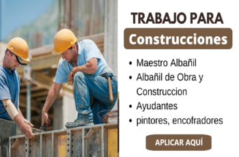 Oferta abierta para personal de construcción