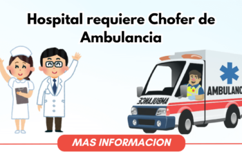 El hospital necesita un conductor de ambulancia.