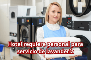 El hotel necesita personal para el servicio de lavandería.