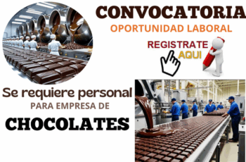 ¡Trabaja en el Mundo del Chocolate! Buscamos Personal para Fábrica ¡Trabaja en el Mundo del Chocolate! Buscamos Personal para Fábrica