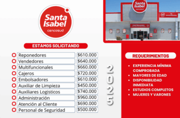 Supermercados Santa Isabel abre convocatoria