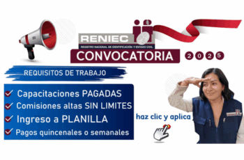 RENIEC abre convocatoria en todo el país