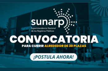 SUNARP abre convocatoria nacional de empleos 2025