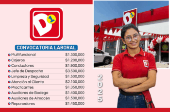 Vacantes en tiendas D1