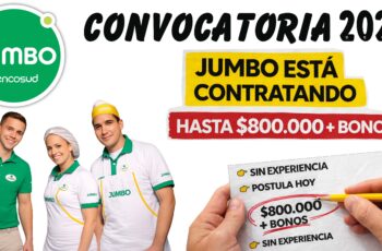 Jumbo 2026: Vacantes con salarios hasta $800.000 + bonos y anuencia inmediato