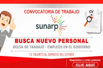 SUNARP abre proceso de incorporación | Postula aquí