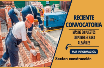 Convocatoria: Buscamos Personal de Construcción y Obras Civiles